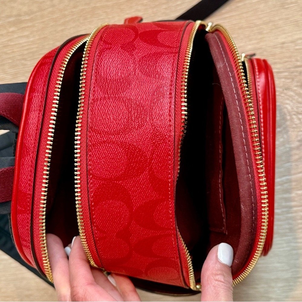 Coach Mini Signature Red Backpack-Authentic - Picture 2 of 16